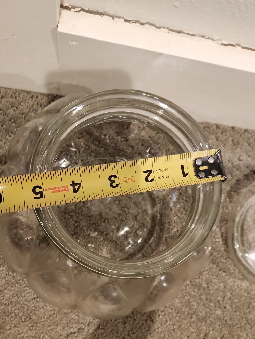 Clear Glass Decorative Jar with Lid - Home Accents